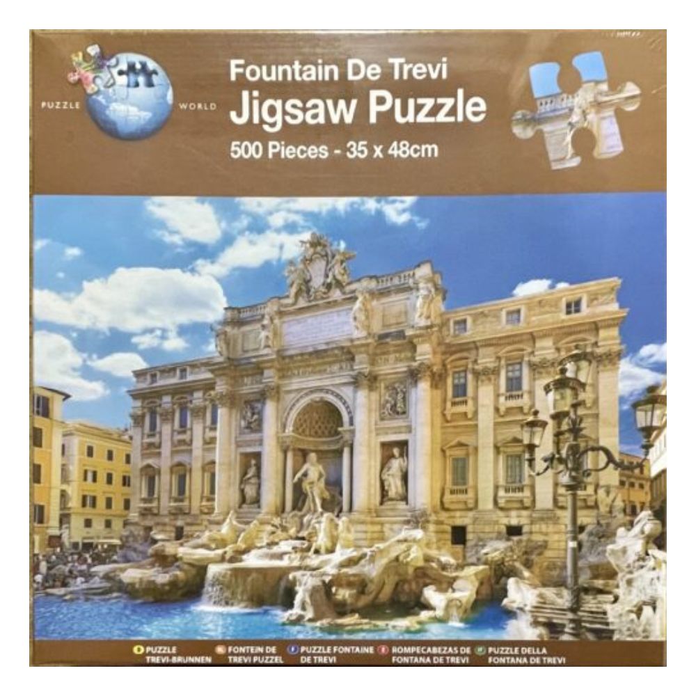 Puzzle World Fountain de Trevi 500 Piece Jigsaw Puzzle