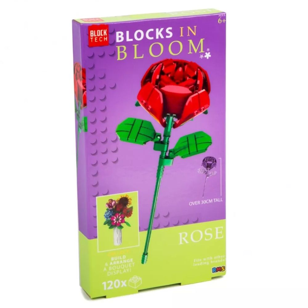 Blocks in Bloom Flowers Rose Building Blocks Kit