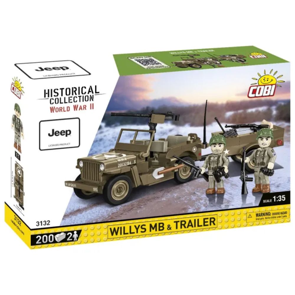 COBI 3132 Willys MB & Trailer