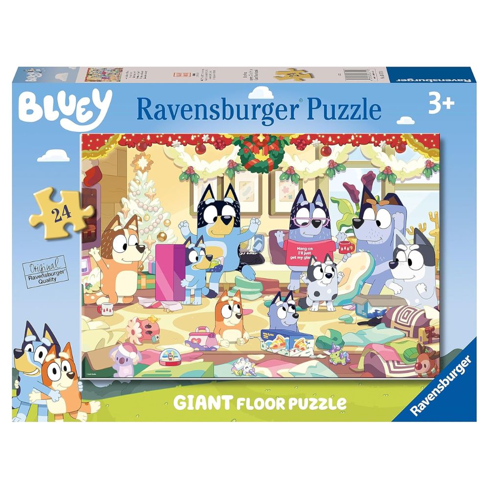 Ravensburger Children’s Puzzle Bluey Christmas Giant Floor Puzzle - 24 Pieces Puzzle