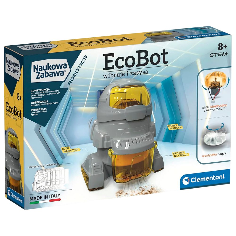 Clementoni EcoBot Vacuums and Shakes Robotic Build Kit