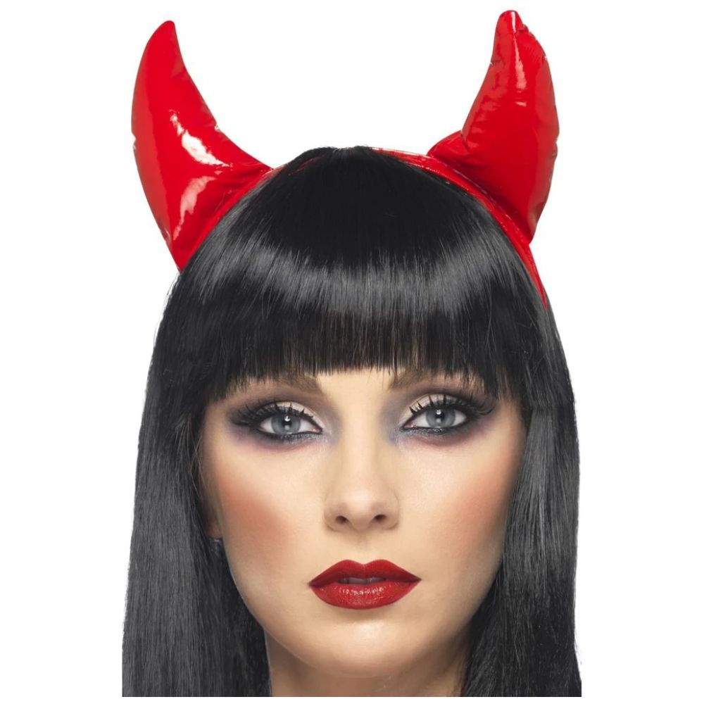 Red PVC Devil Horns