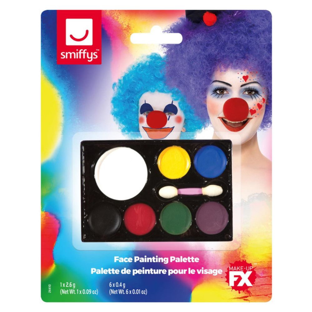 Smiffys Make-Up FX, 7 Colour Palette, Grease, Mult