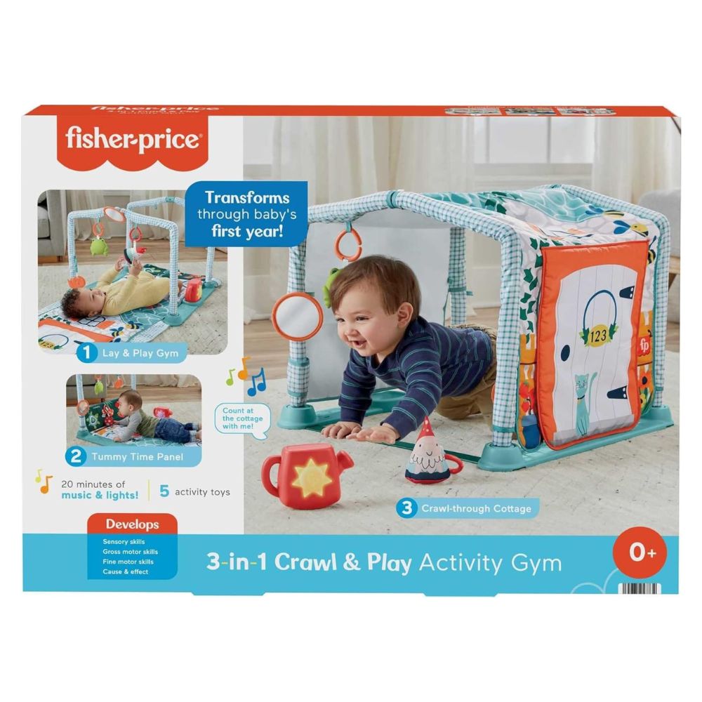 Fisher Price Playmat 3 in 1 Crawl Play Activity Gym