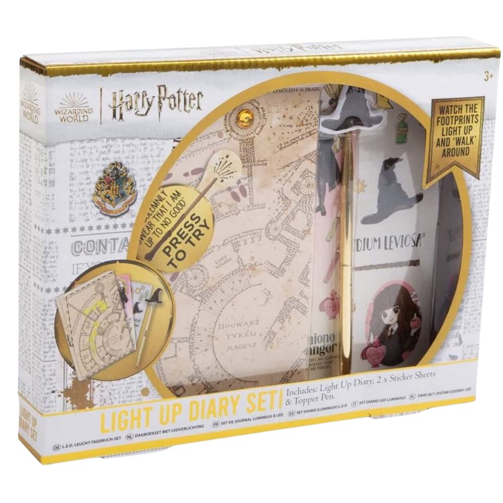 Harry Potter Marauders Map Light Up Diary Set