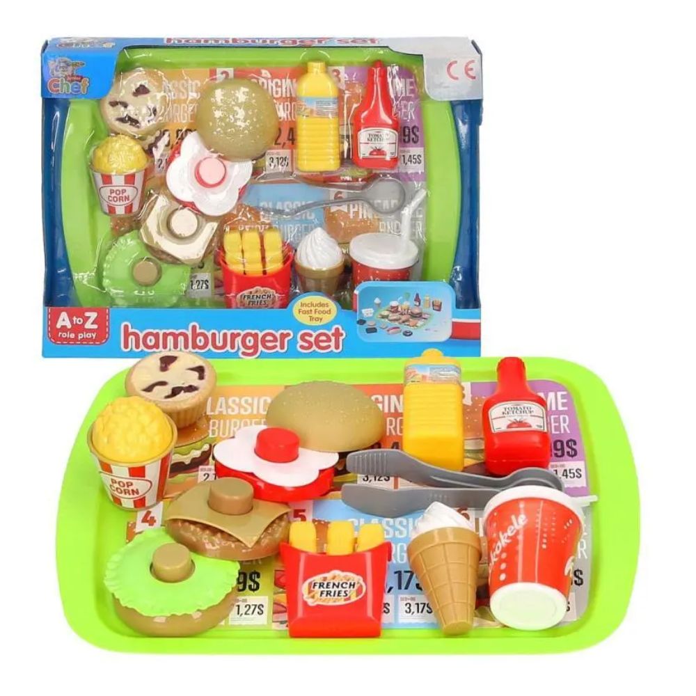 Kids Fast Food Tray Kitchen Playset Toys