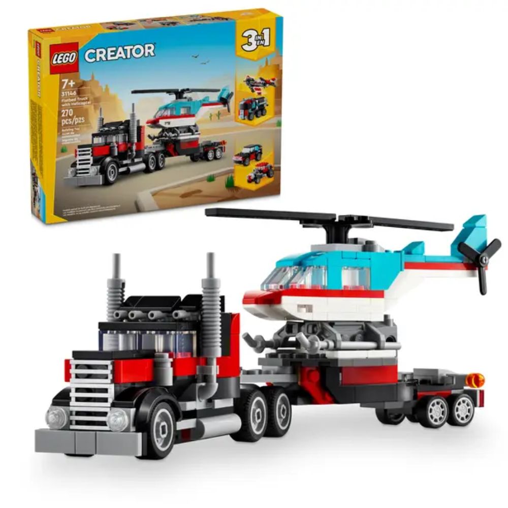 LEGO 31146 Flatbed Truck with Helicopter