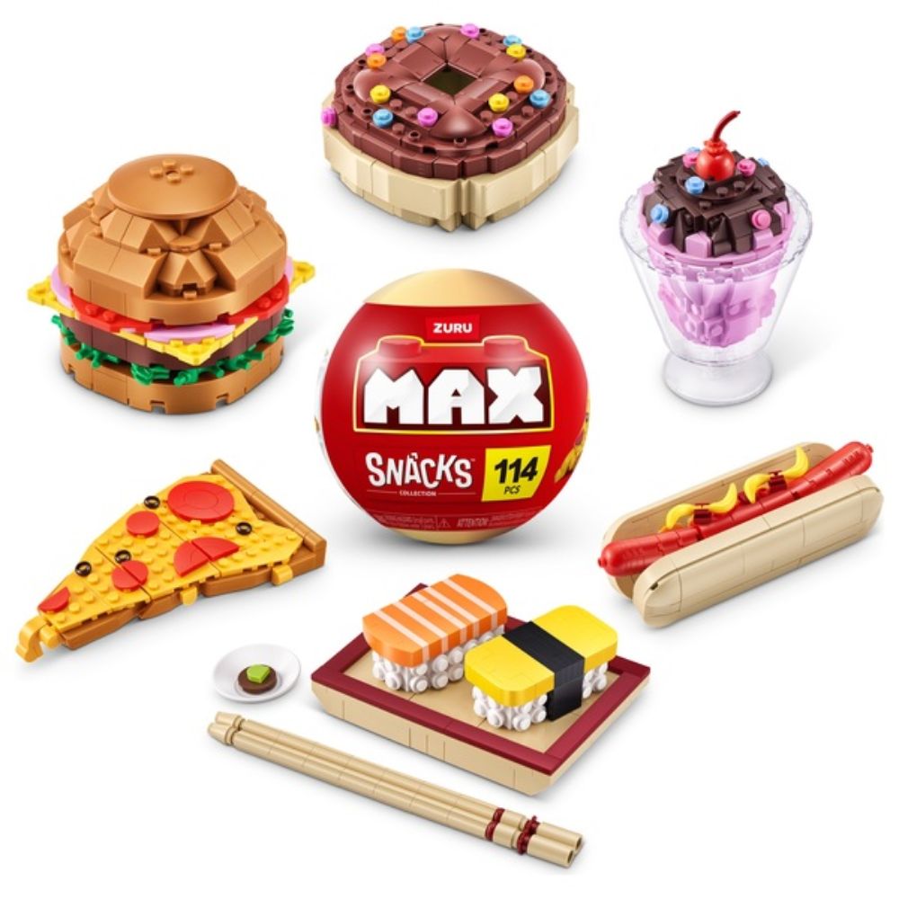 MAX Premium Snacks Collection Building Bricks by ZURU – Assortment