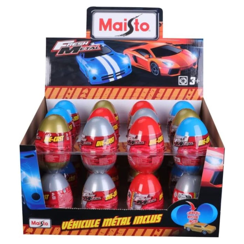 Maisto Fresh Metal Eggs Die-Cast Replica Collectible Model Vehicle Assorted Colours