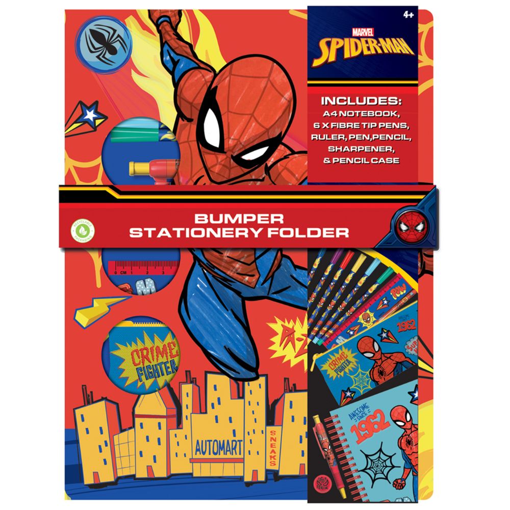 Marvel Spider-Man Bumper Stationery Folder Back to School