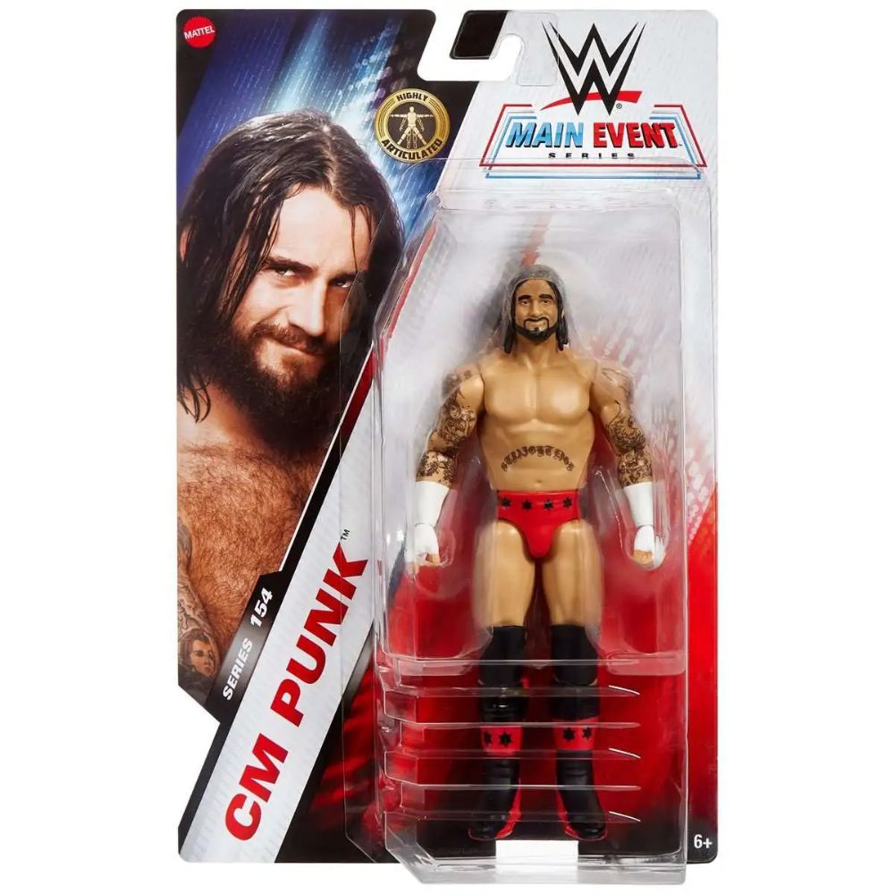 Mattel WWE Cm Punk Action Figure Main Event Series #154