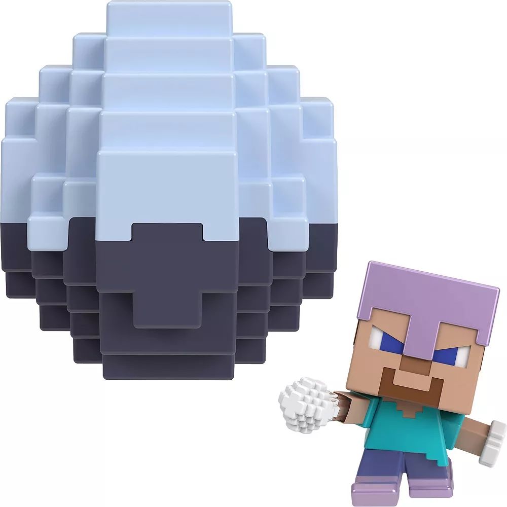 Minecraft Snowball Slinger Steve Mini Figure