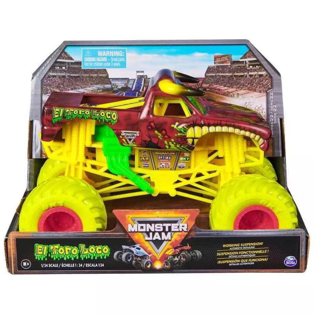 Monster Jam 1:24 Die-Cast El toro loco Monster Truck