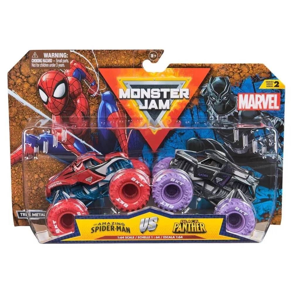 Monster Jam 1:64 Marvel 2 Pack - Spider-man vs Black Panther Series 2