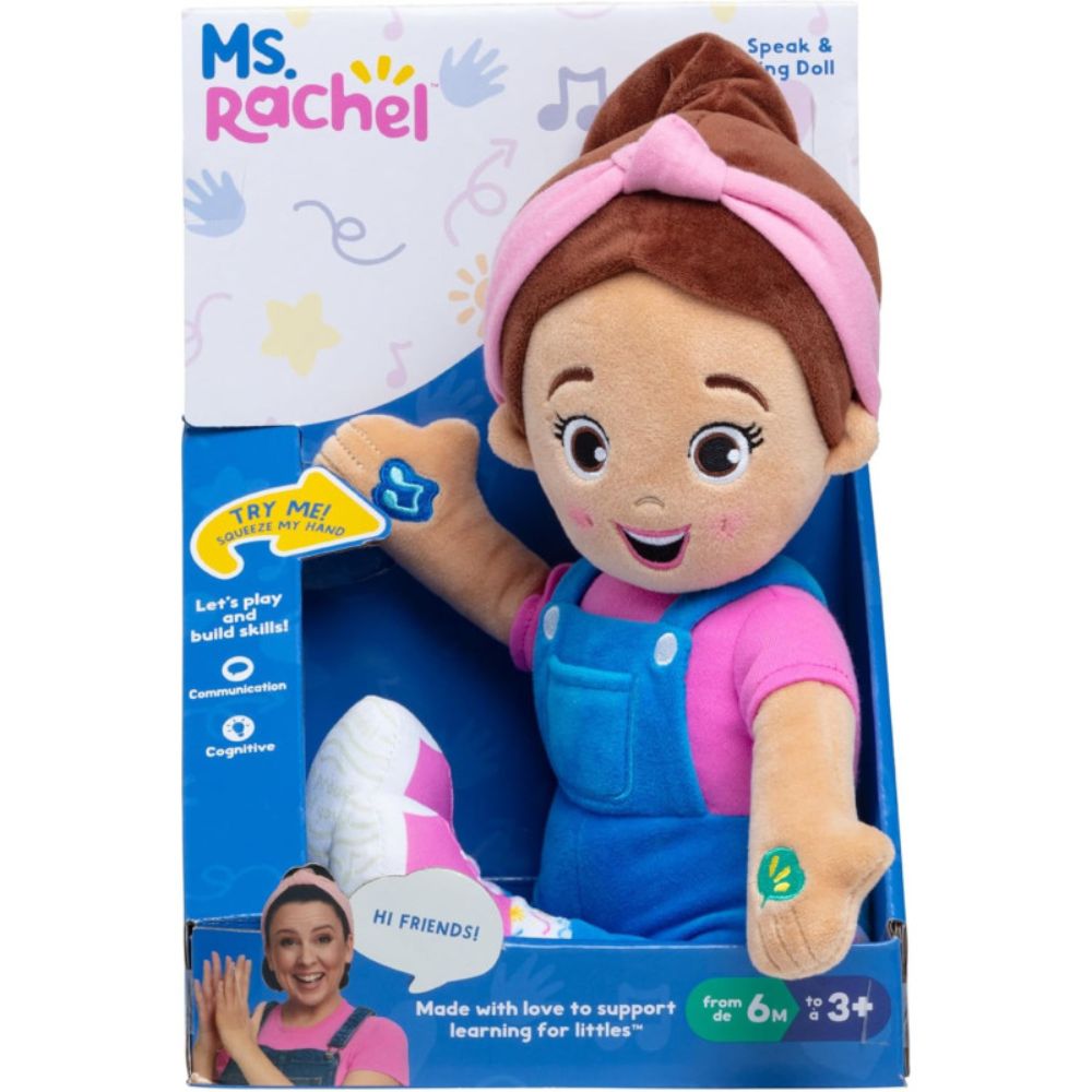 Ms. Rachel Official Speak & Sing Doll, 16” Tall Interactive Toy