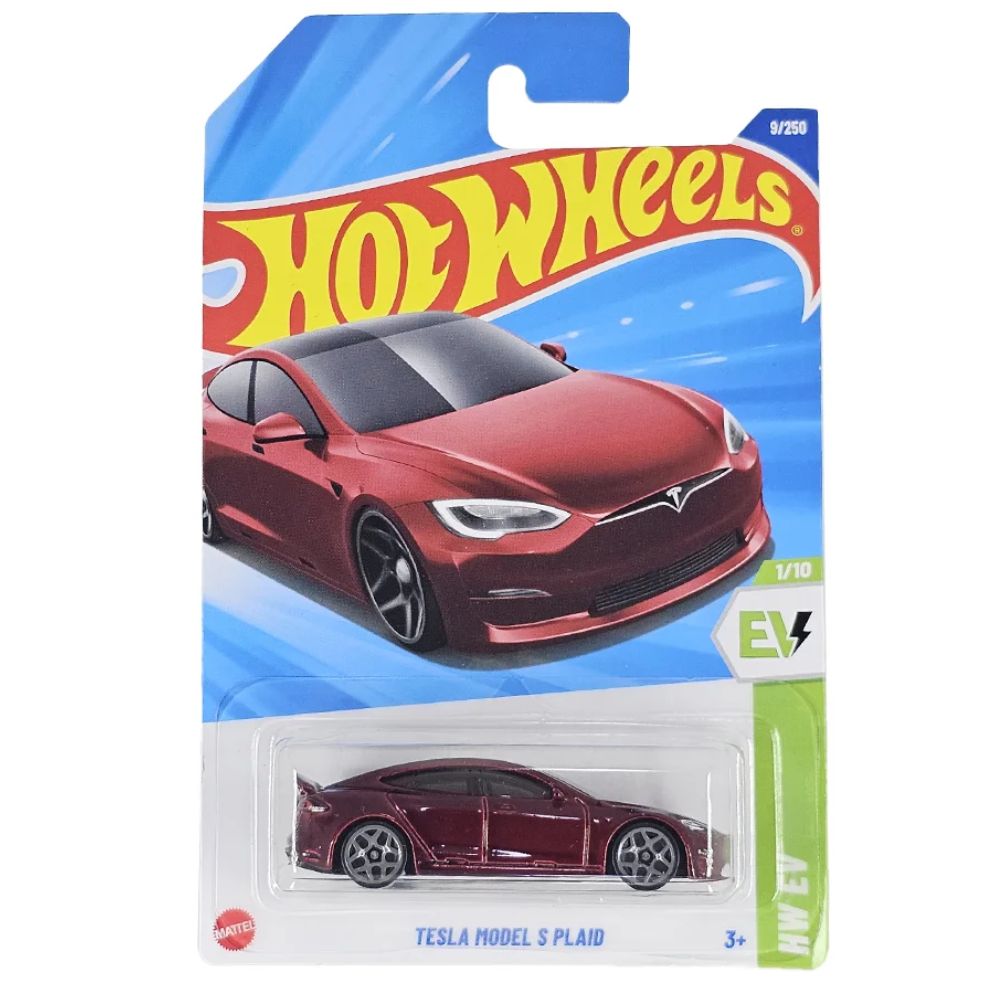 Mattel Hot Wheels Car 1/64 EV Tesla Model S Plaid