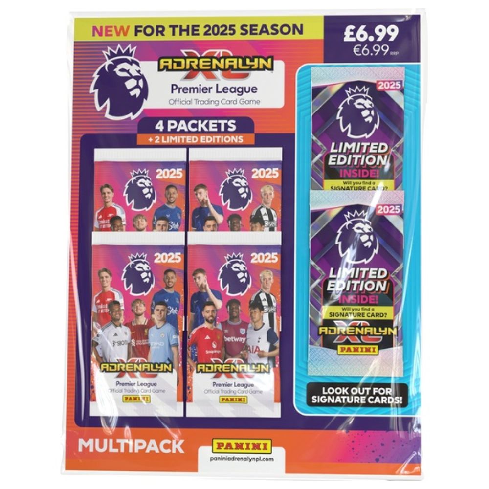 Premier League 2025 Adrenalyn XL Official Trading Cards Multipack