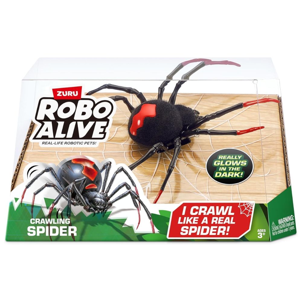 Robo Alive Zuru Crawling Spider Glow In The Dark