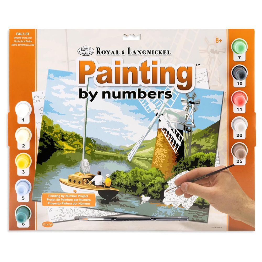 Royal & Langnickel PAL7 Windmill on the River Painting by Numbers Kit