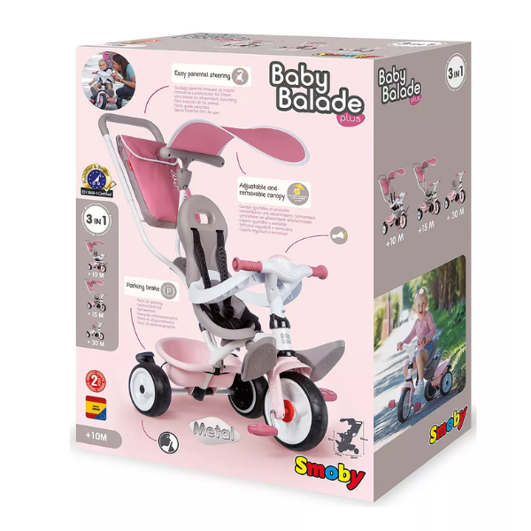 Smoby Baby Balade Tricycle Pink