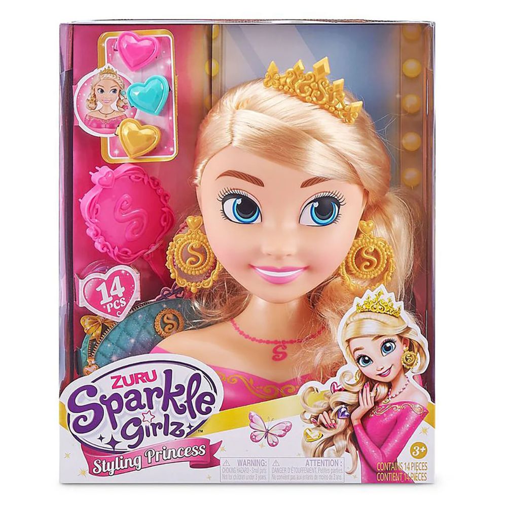 Sparkle Girlz Styling Princess Head Playset