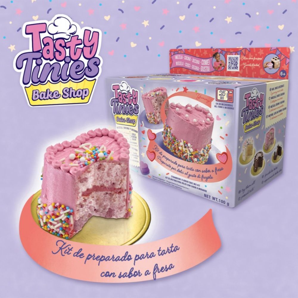 Tasty Tinies Bake Shop Strawberry Flavour Cake Mix Kit