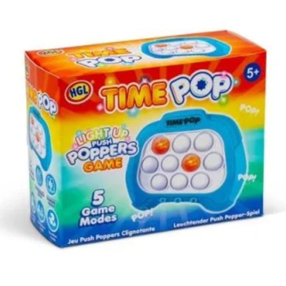 Time Pop Light Up Push Popper Game - Blue