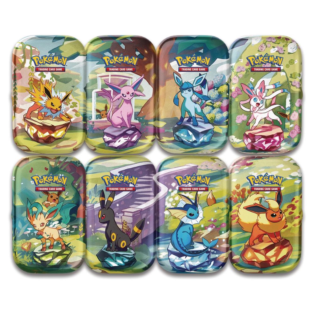 Scarlet & Violet 8.5 Prismatic Evolution Mini Tin Assortment Pokemon Trading Cards