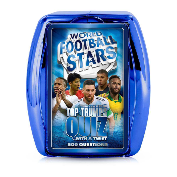 World Football Stars Blue Top Trumps Quiz Card Game