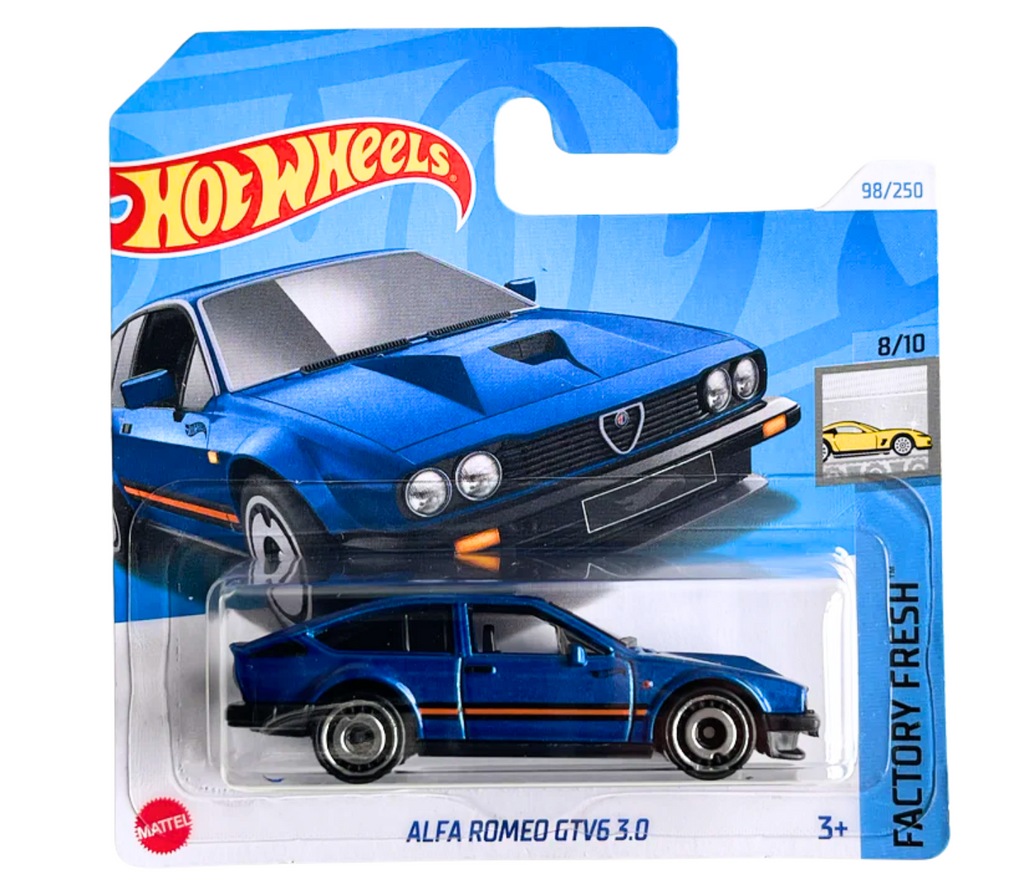 Hot Wheels Alfa Romeo GTV6 3.0 (Blue) Short Card Factory Fresh 98/250