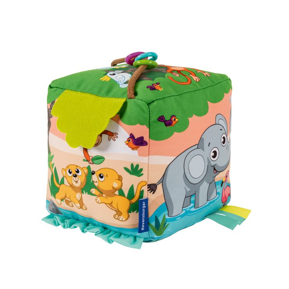 Roll and Play Sound Cube Wild Animals